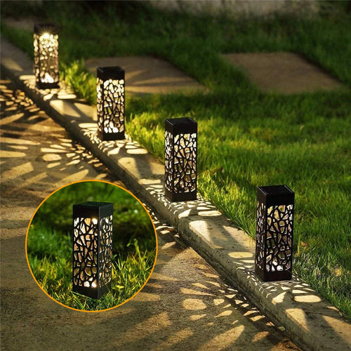 12-Pack LED Solar Garden Pathway Lights for Outdoor Illumination