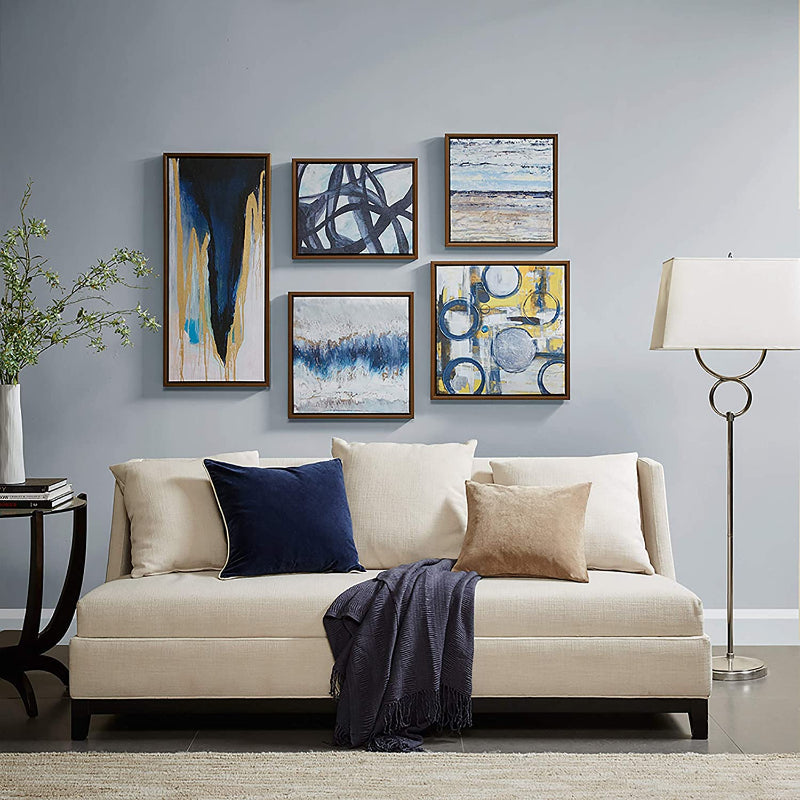 5-Piece Contemporary Canvas Art Set in Elegant Frame