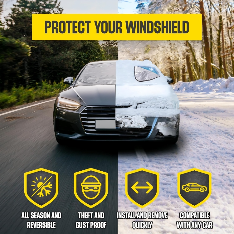 Car Windshield Cover with Freezing Snow Protection