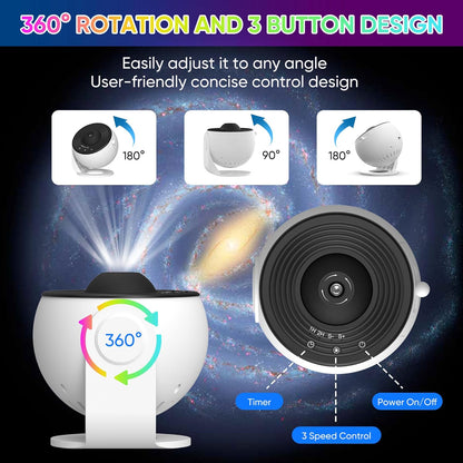 HD Rotating Light Show Projector for Starry Sky Experience