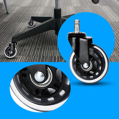 Set of 5 Heart-Shaped Floor Rollers for Office Chair Wheels