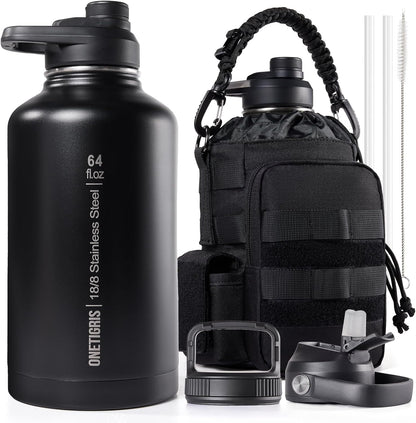 AquaVault – 64oz Insulated Water Bottle with Straw Lid