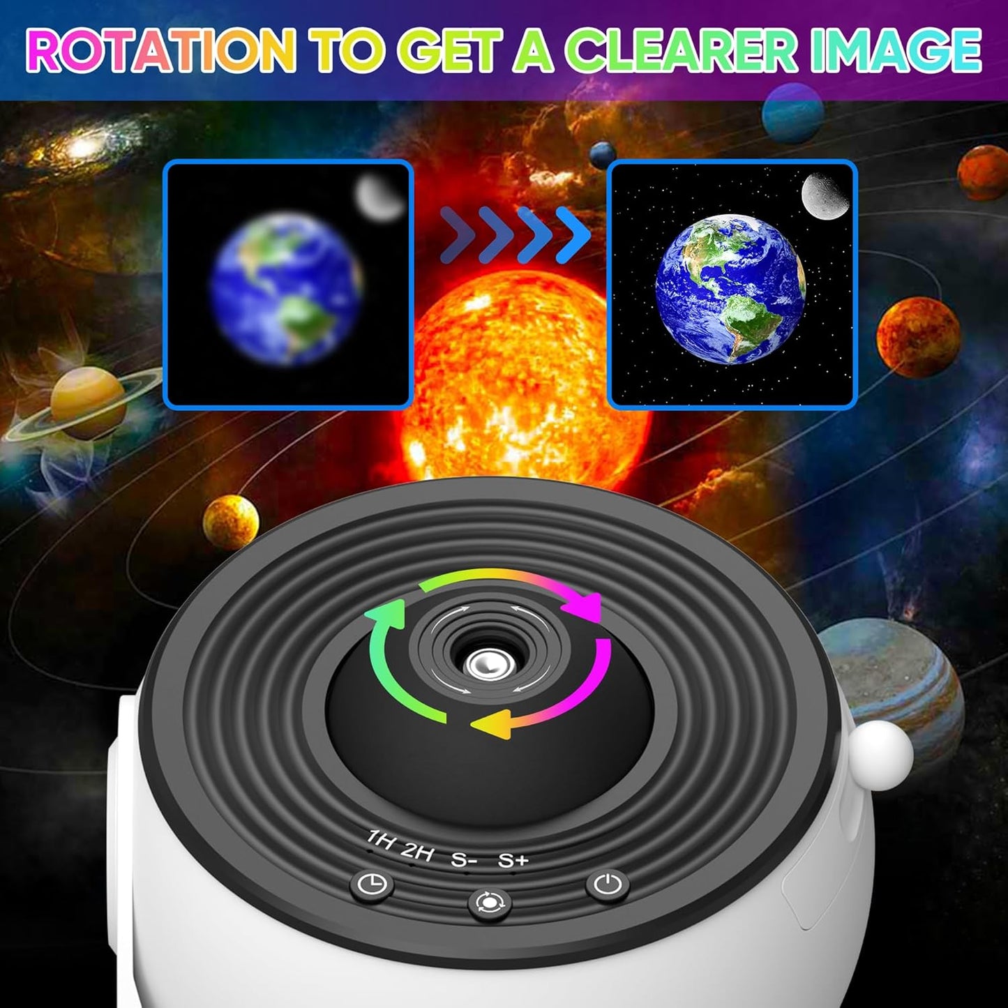 HD Rotating Light Show Projector for Starry Sky Experience