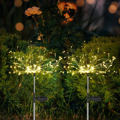 Set of 4 Solar-Powered Garden Sparkle Lights - Weather-Resistant LED Decor for Outdoor Spaces