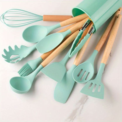12-Piece Heat Resistant Silicone Kitchen Set - Dishwasher Safe