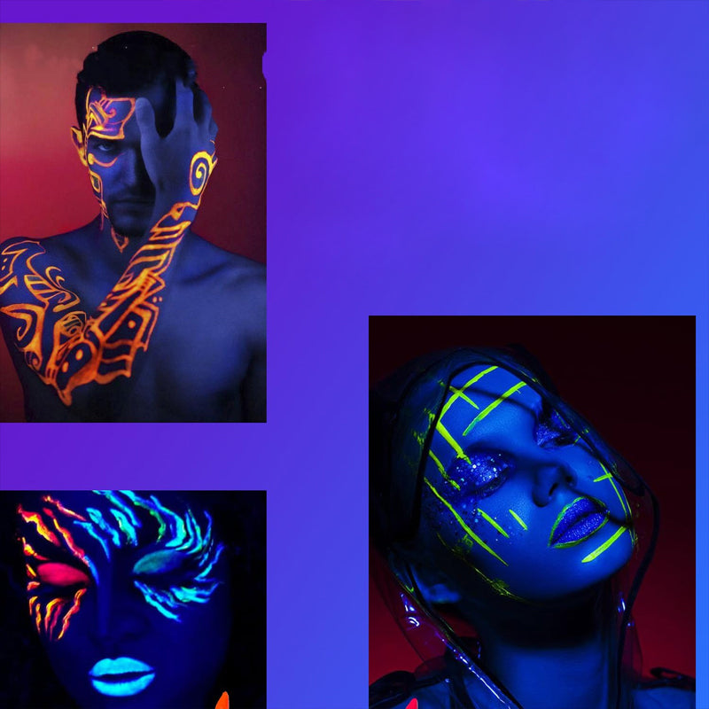 Waterproof Neon Face Paint for All-Night Glow