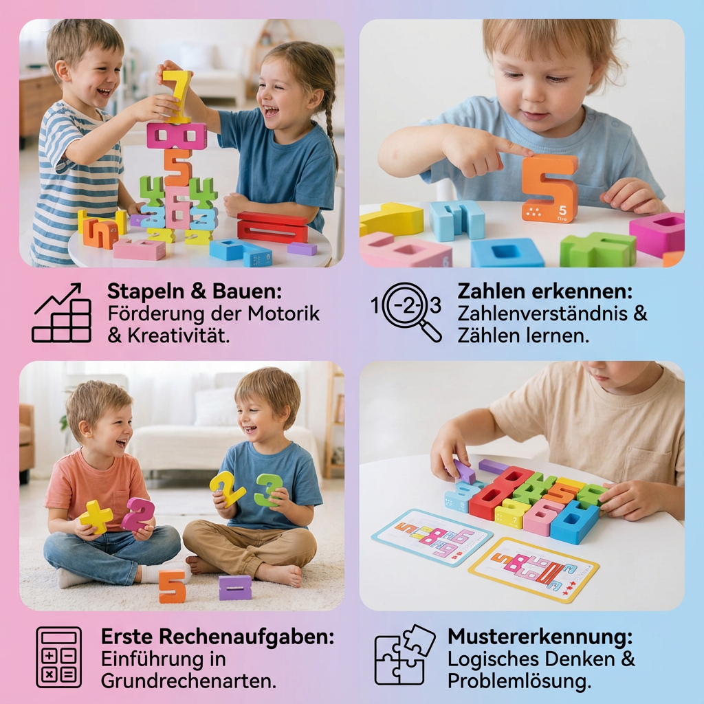 Educational Math and Number Learning Blocks
