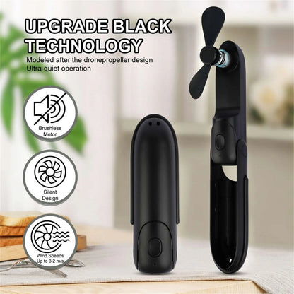 Mini USB Rechargeable Handheld Fan | 3-in-1 with Flashlight & Power Bank