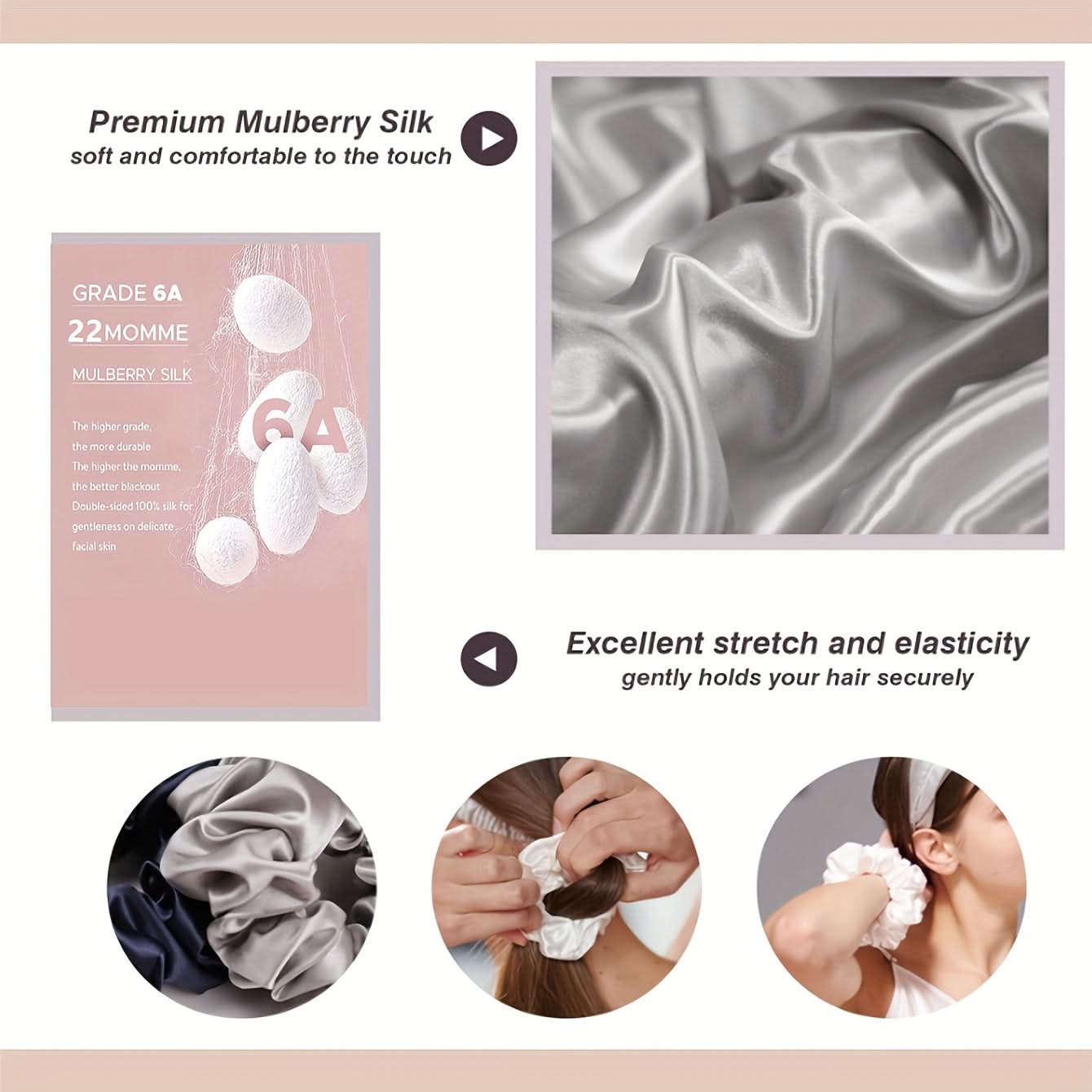 6-Pack Simple Hair Bands for Daily Use and Styling