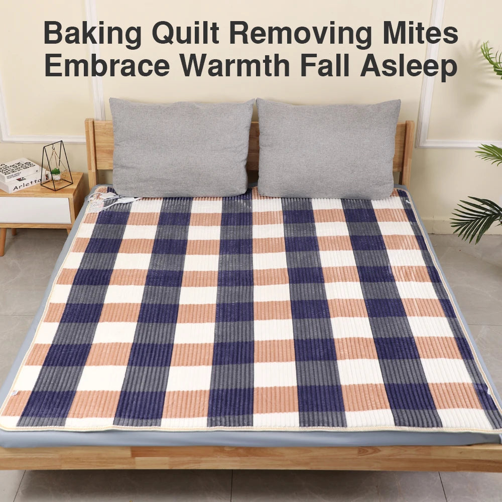 Electric Heated Blanket | 220V with Smart Temperature Control | Soft, Cozy Bedding for Winter and Office Use