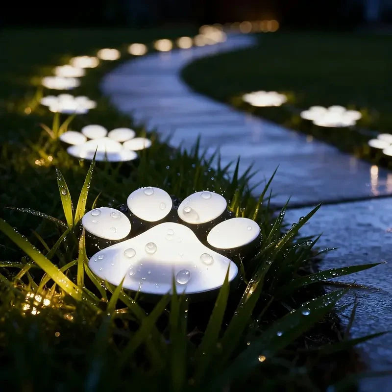 Outdoor Solar Light in Paw Shape – Energy-Saving Design