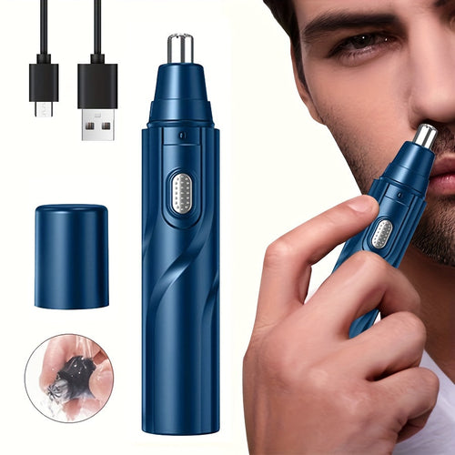 Battery-Operated Trimmer for Nose and Ear Hair Removal