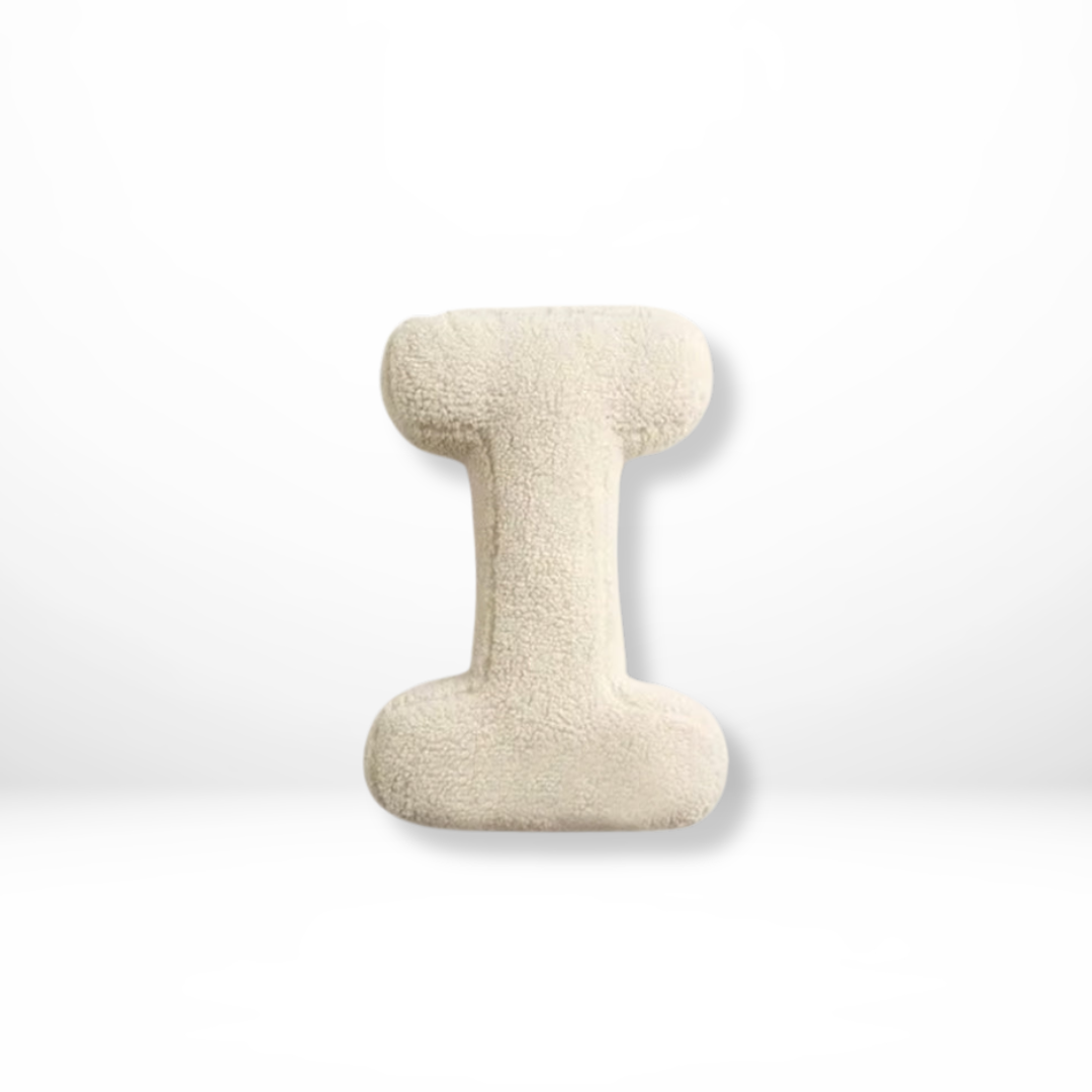Velvet Decorative Pillow with Alphabet Letters A to Z