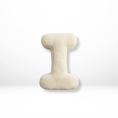 Velvet Decorative Pillow with Alphabet Letters A to Z