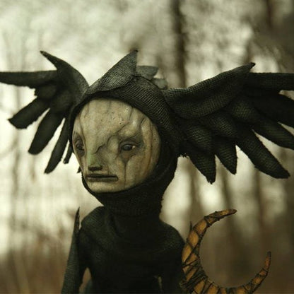 Dark Resin Witch Figurines for Halloween and Gothic Home Decor