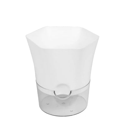 Hydroponic Plant Pot with Double Container and Self-Watering System