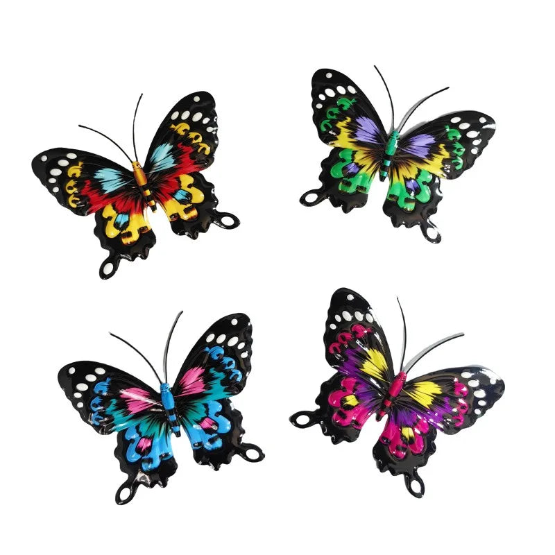 Metal Butterfly Wall Decor Set | 4 Pieces | Rust Resistant | Perfect for Garden & Fence