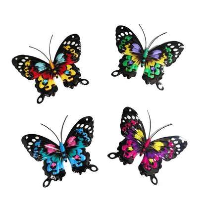 Metal Butterfly Wall Decor Set | 4 Pieces | Rust Resistant | Perfect for Garden & Fence