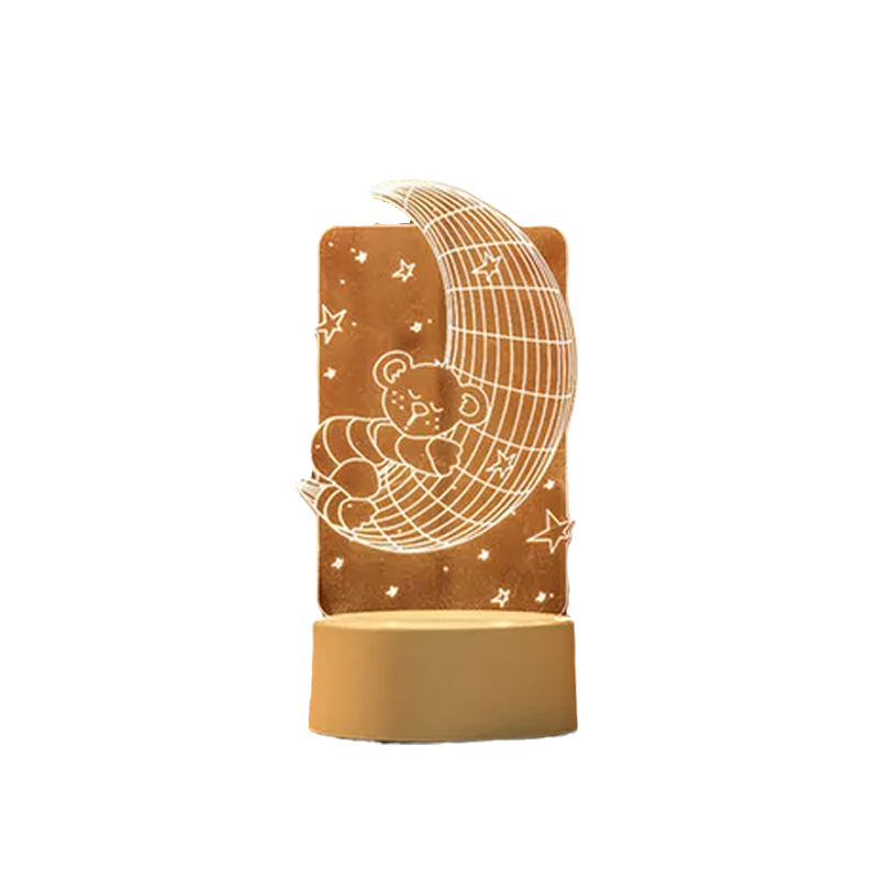 Artistic 3D LED Night Lamp with USB Power