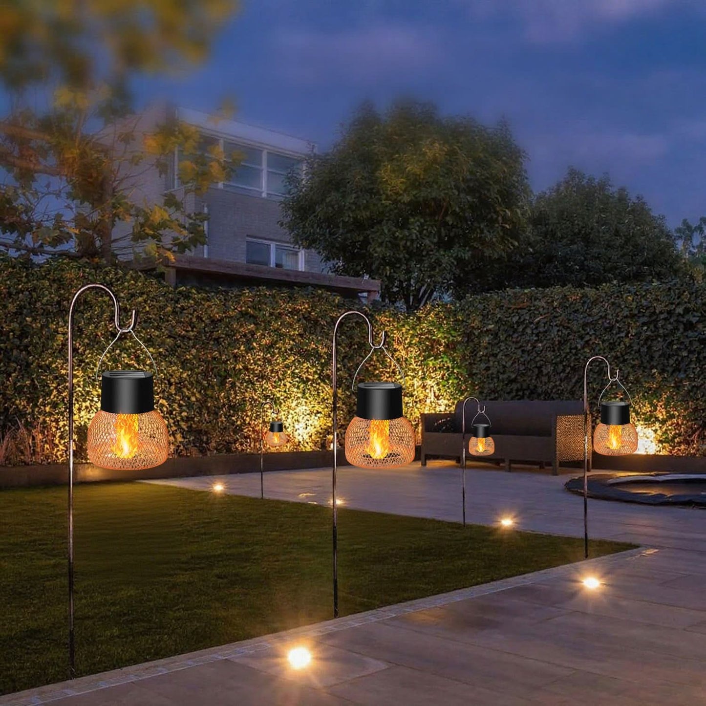 Garden Pendant Lights in Flame Design – Copper Finish
