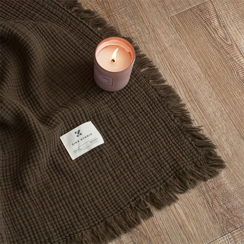 Chic Fringe Throw Blanket for Sophisticated Home Comfort
