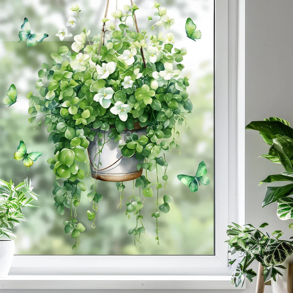 Static Window Sticker with Vine Design | PVC Film | 40x60 cm