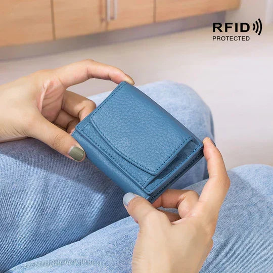 Compact RFID-Blocking Wallet | Ample Card Slots + Zipper Coin Pocket | Hidden Compartment | 14 Stylish Colors
