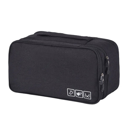 Travel Storage Bag with Multiple Compartments for Lingerie and Cosmetics – Waterproof Polyester