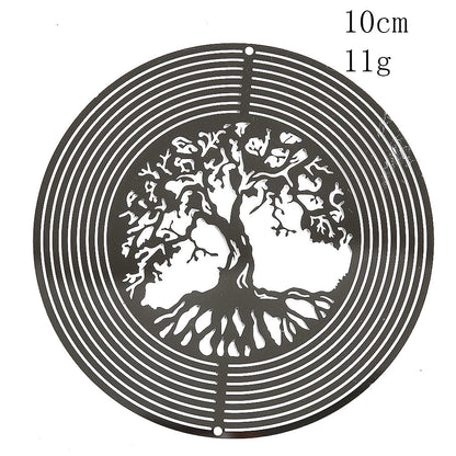 3D Life Tree Wind Chime | Stainless Steel | 10 cm | Reflective Mirror Effect