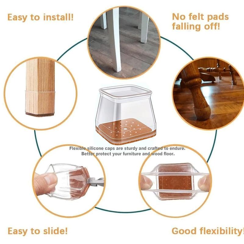 Silent Chair Gliders for Scratch-Free and Noise-Free Flooring