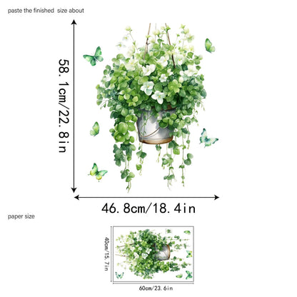 Static Window Sticker with Vine Design | PVC Film | 40x60 cm