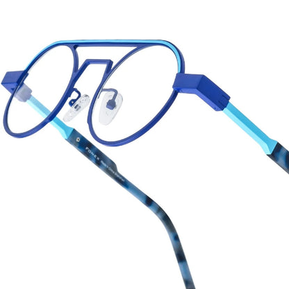 Vintage Round Frame Eyewear - Retro Style Pure Titanium Glasses