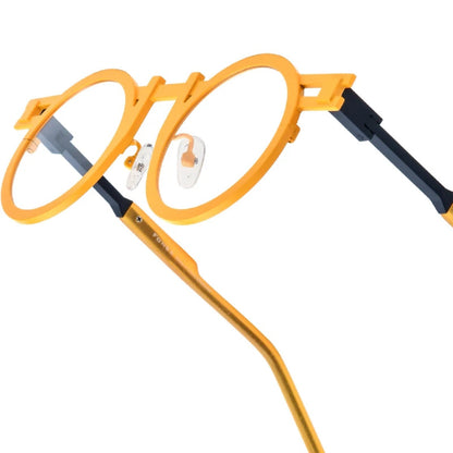 Vintage Round Frame Eyewear - Retro Style Pure Titanium Glasses