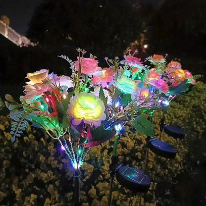Hibiscus Solar Garden Light | LED Flower Lamp | 62 cm Height | IP65 Rated