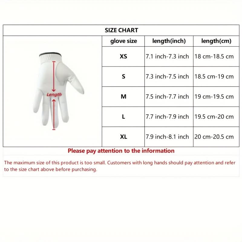 Left Handed Golf Glove for Enhanced Grip and Comfort