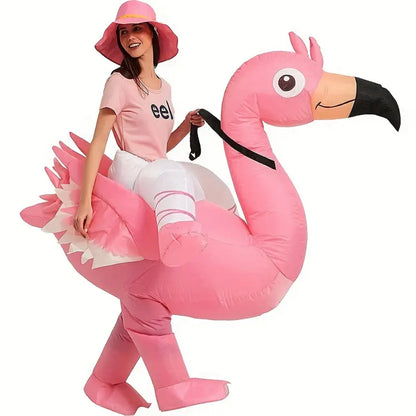 Inflatable Flamingo Costume for Carnival and Festive Events
