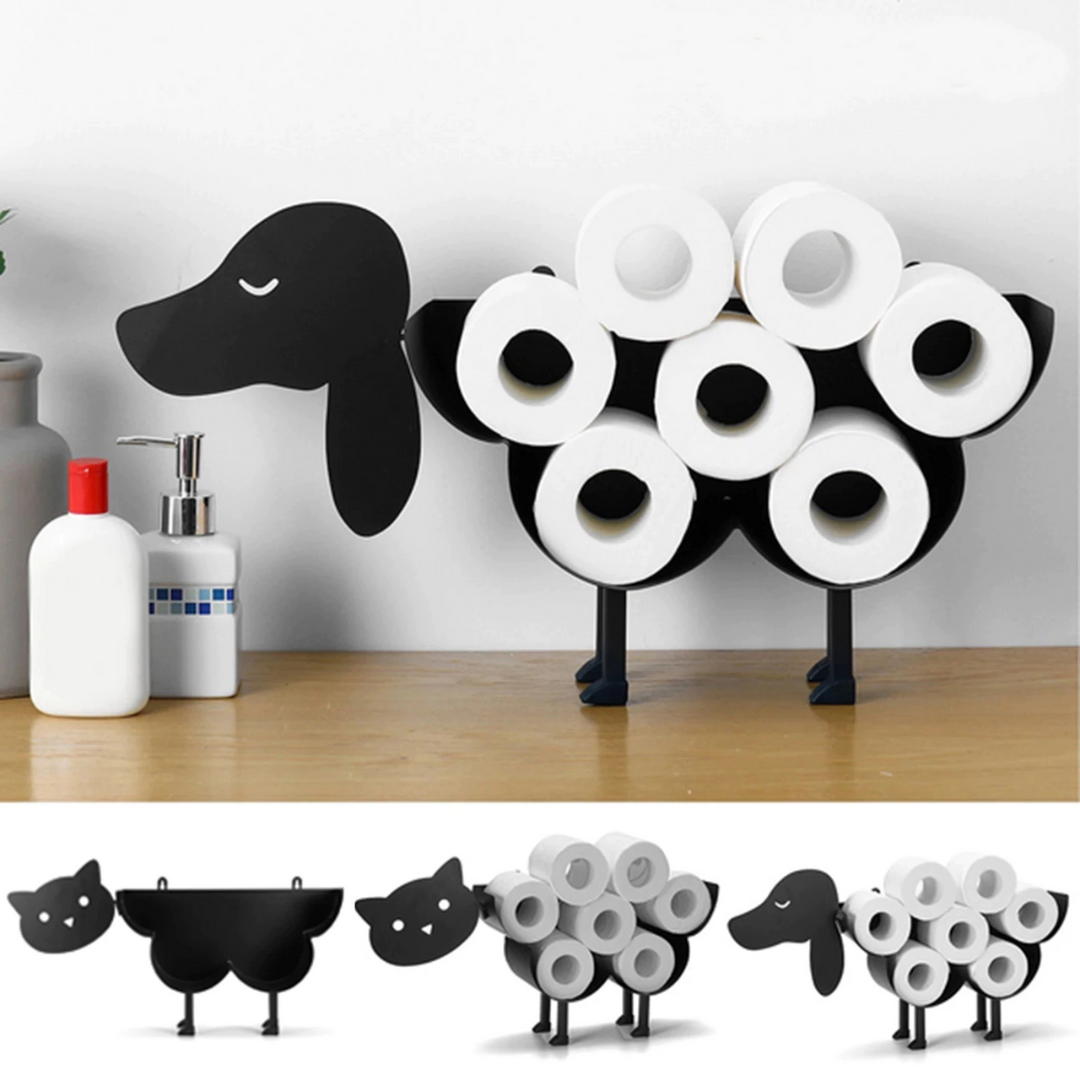 Animal-Shaped Toilet Paper Holder - Fun and Functional Bathroom Accessory