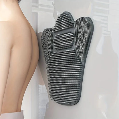 Back Brush with Suction Cups | Extra Large Massage and Cleaning Mat | Soft Bristle Bath Brush
