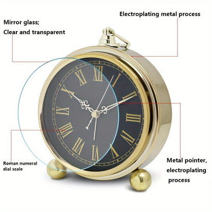 Chic Silent Analog Desk Clock for Tranquil Spaces