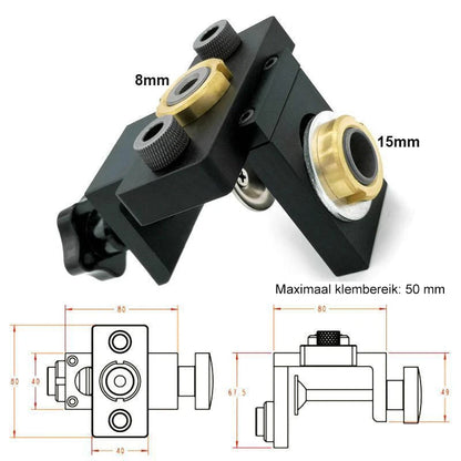 Adjustable 3-in-1 Wood Drill Hole Locator Tool