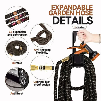Garden Hose with 10 Adjustable Spray Settings for Outdoor Use