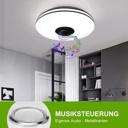 Auralite Smart Ceiling Light | RGB LED Fixture | Bluetooth Speaker & Remote | App-Controlled Dimming | 36W