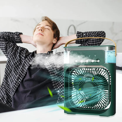 Compact 3-in-1 Air Cooler with Humidifier and LED Night Light