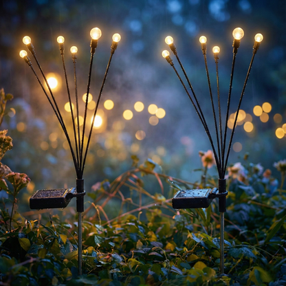 Luminous Solar Garden Lights with Starburst Glow | Eco-Friendly Outdoor Lighting