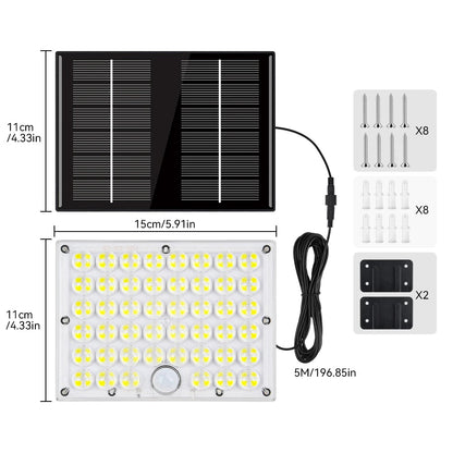 Solar Flood Light with 184 LEDs | Waterproof IP65 | Motion Sensor | Ideal for Garden and Patio