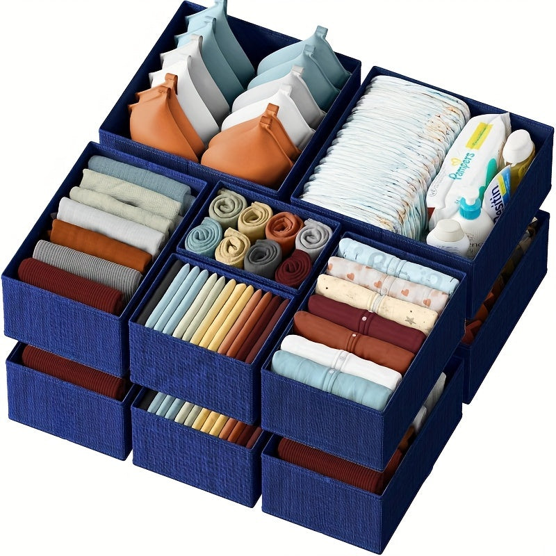 12-Piece Folding Organizer Set for Baby and Kids Clothing – Lightweight and Hygienic, Perfect for Drawers