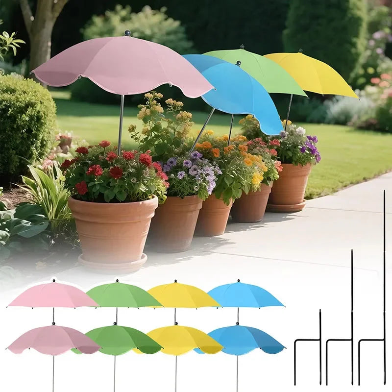 Adjustable UV Plant Protection Umbrella with Ground Spike - Weatherproof, Ø 60 cm