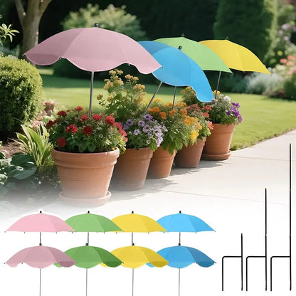 Adjustable UV Plant Protection Umbrella with Ground Spike - Weatherproof, Ø 60 cm