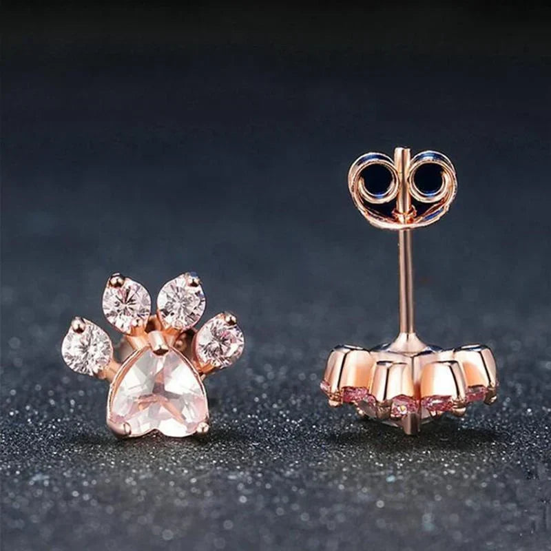 Adorable Cat Paw Charm Earrings