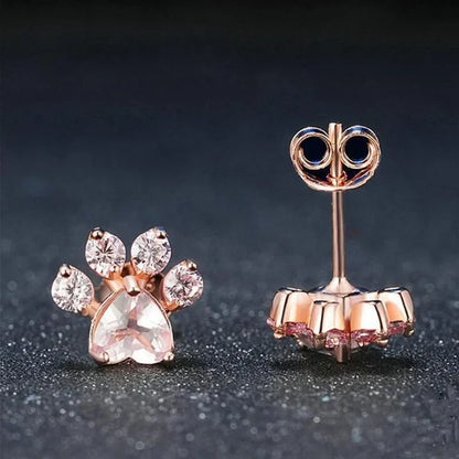 Adorable Cat Paw Charm Earrings